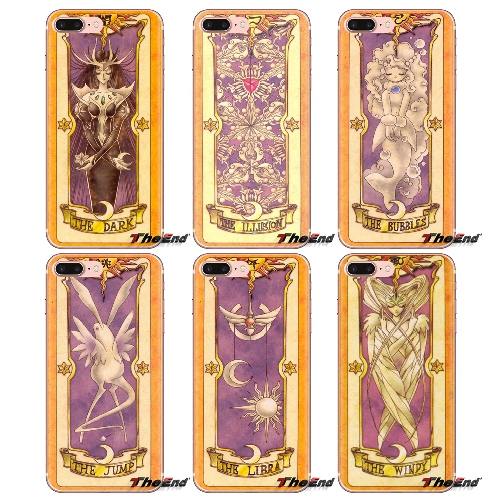 

For Huawei Mate Honor 4C 5C 5X 6X 7 7A 7C 8 9 10 8C 8X 20 Lite Pro sakura card captor The Voice Card Transparent TPU Shell Cases