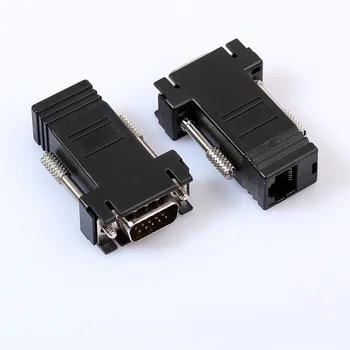 

DHL Free shipping VGA 15 Pin Male to RJ45 Female Adapter Connector,VGA Extender to CAT5 CAT6 RJ45 Cable Jack Coupler