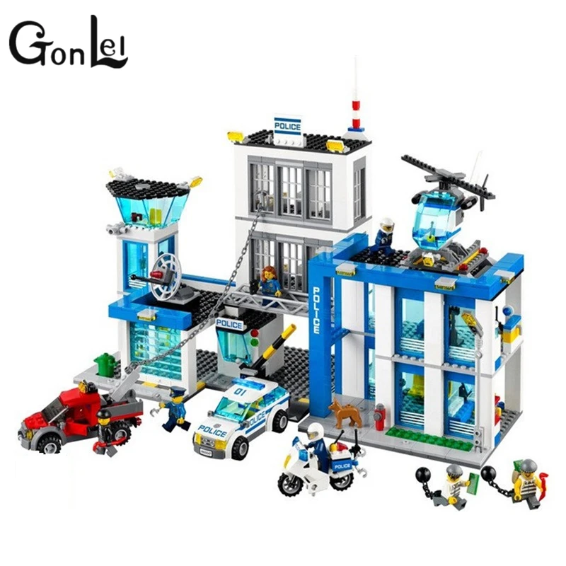 

GonLeI Bela 10424 City Police Station building bricks blocks Toys for children boys Game Team Castle Compatible with 60047