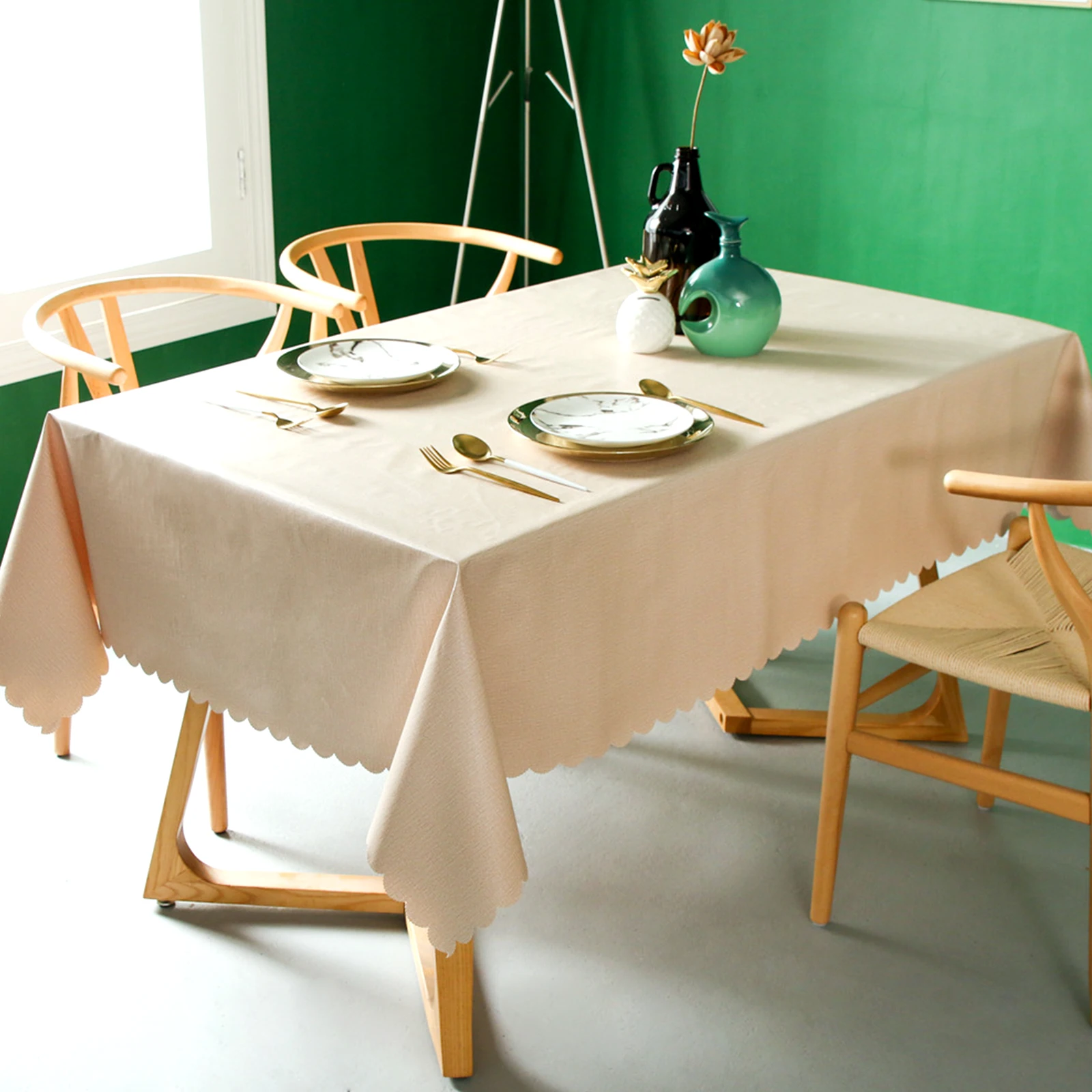 ПВХ сплошной цвет прямоугольной скатерти скатерть для обеденного стола Накладка для дома свадьбы питание пикника столовая посуда домашний текстиль