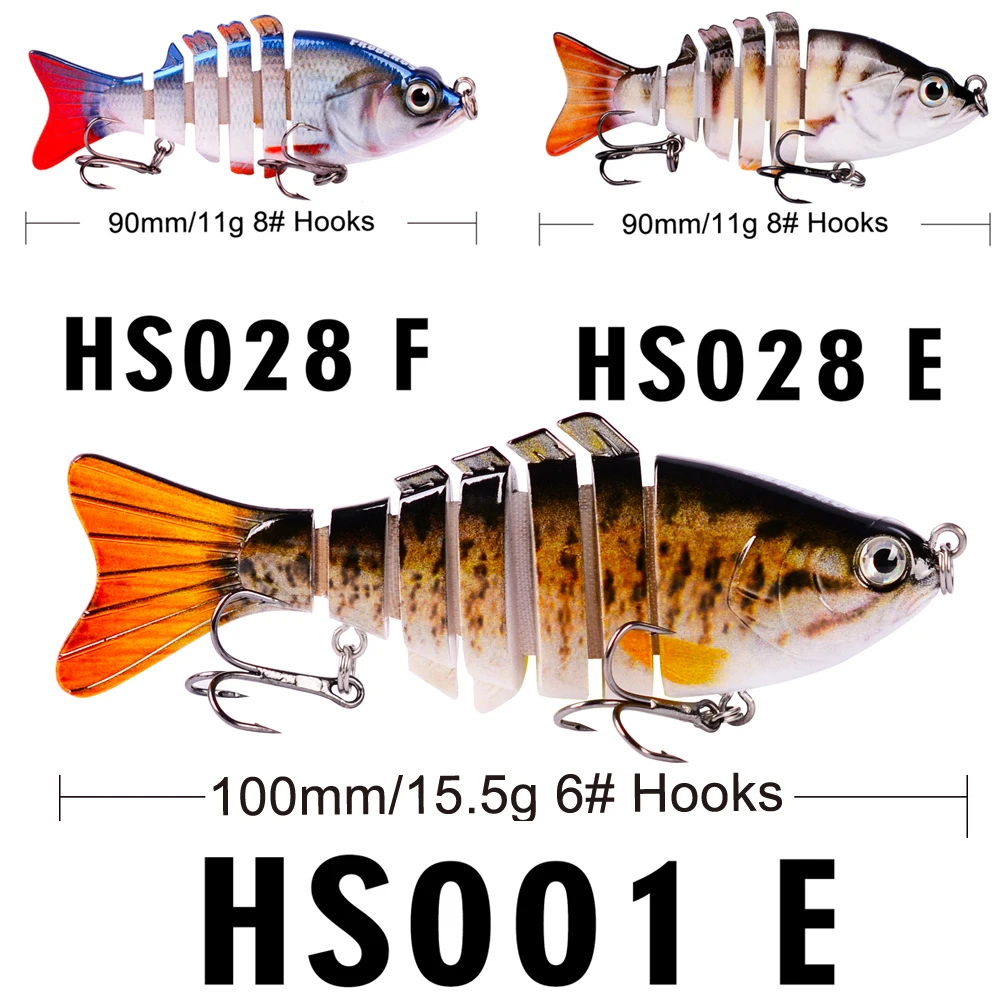 Proberos рыболовная приманка, 1 шт., плавающая приманка, 6-7 секций, рыболовная приманка, 9-10 см/11-15,5 г, 6#, хорошее качество, крючок, рыболовные снасти