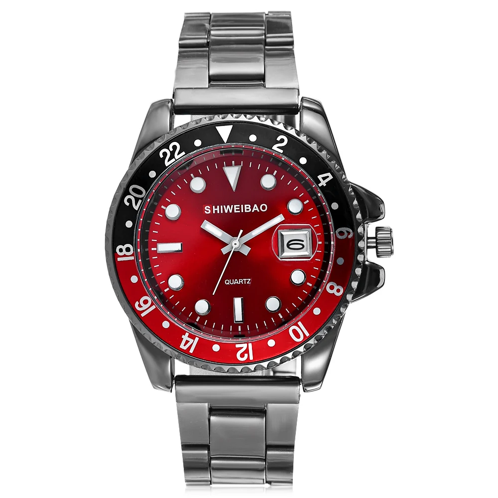 hot fashion role watches for men womens watches quartz wrist clock free shipping black steel bracelet (4)