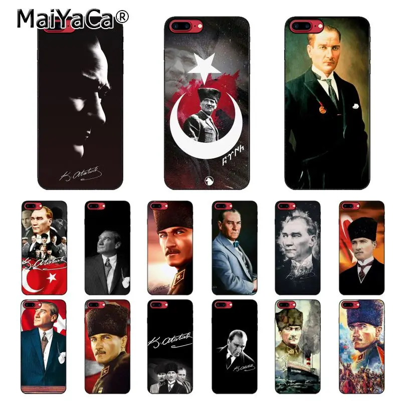 Чехол для телефона MaiYaCa Turkey Mustafa kemale Ataturk для iphone 11 Pro 11Pro MAX 6S 6plus 7 7plus 8 8Plus X Xs MAX 5 5S XR 10