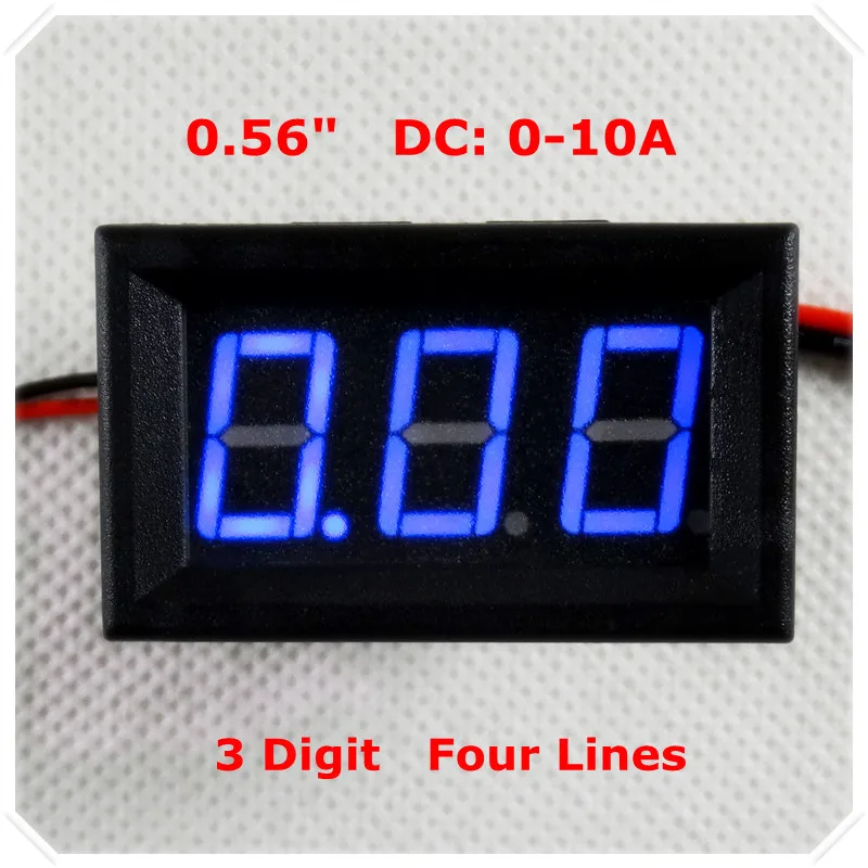 , Blue 999MA 1A Micro Digital Amp Meter 0.56 Electric Ammeter DC 0-99.9A Amperage Panel Meter Green LED Display 12V Current Tester Ampere Gauge 