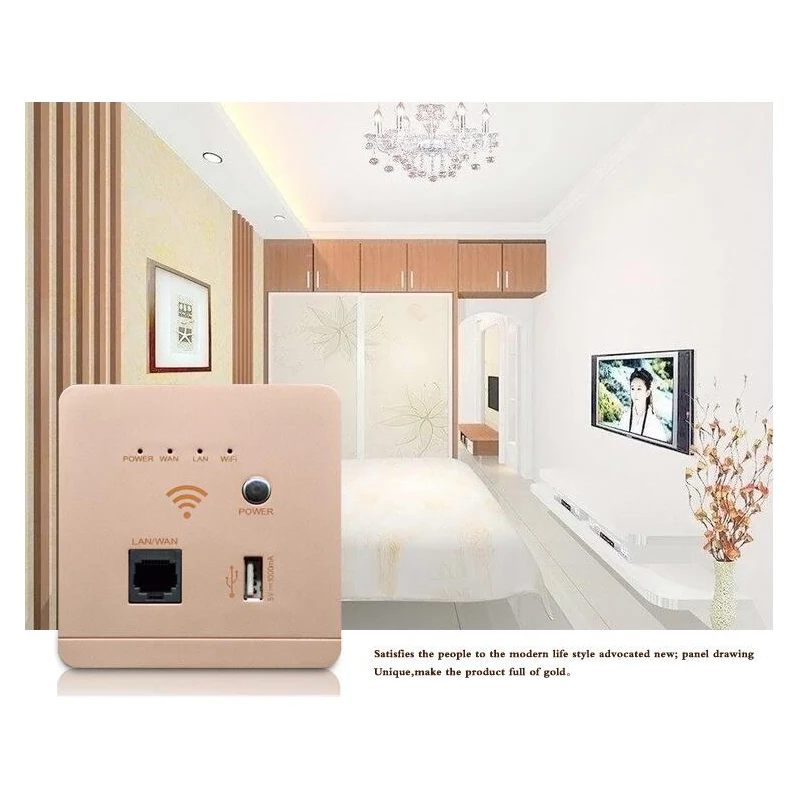 

WiFi access point New 300Mbps wireless socket for hotel / home WiFi project AP support USB socket