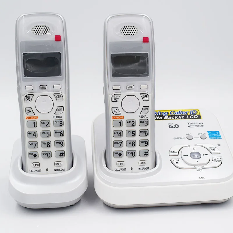 2 PCS Digital Cordless Phone With Call ID Answer System Wireless Base