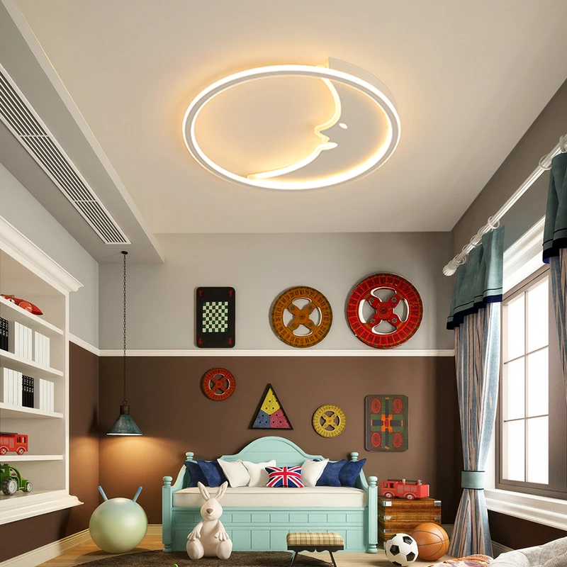 

Creative personality moon Modern ceiling lights for bedroom Simple modern round living room lamp study art ceiling lamp fixtures