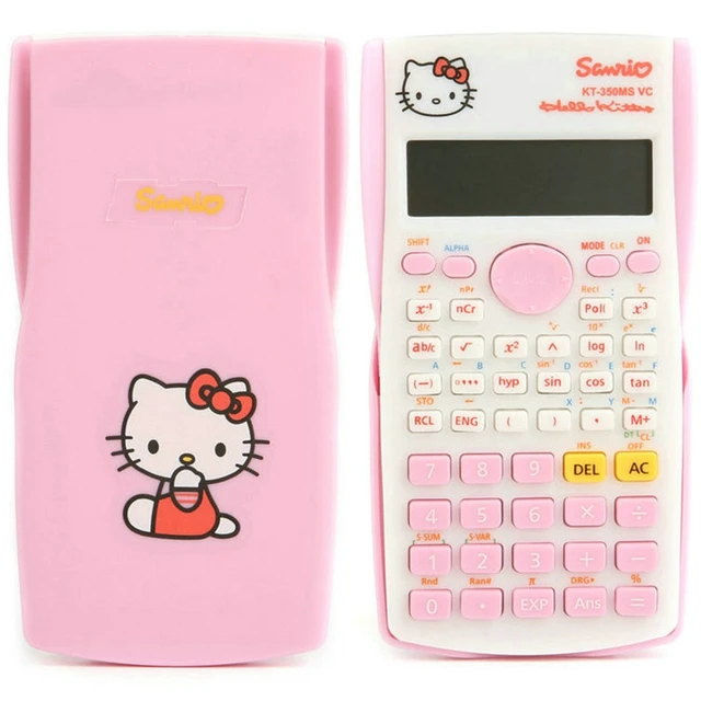 Función de Doble Poder Calculadora científica Pink Hello Kitty