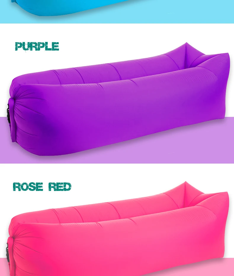 Надувной кемпинг диван ленивый мешок складной воздушный диван двойной карман спальные мешки для взрослых надувная кровать lounge pad стул шезлонг матрас