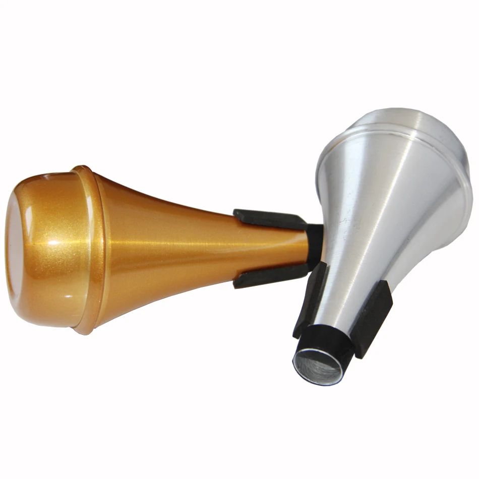 Aluminum Alloy Trumpet Mute Trompete Trumpet Straight Sourdine Silver Gold Color