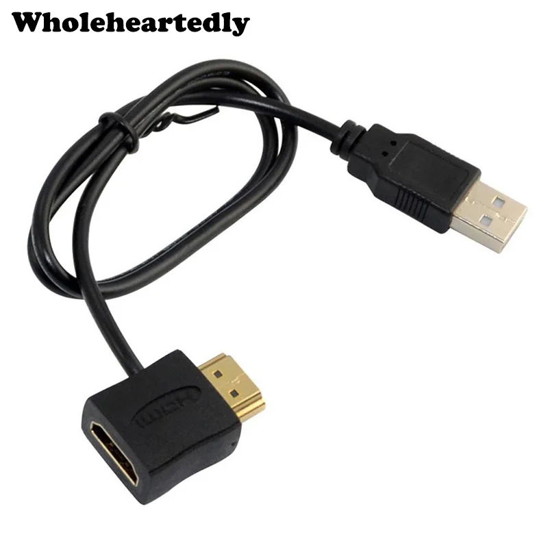 Портативный USB 2 0 HDMI адаптер Папа мама удлинитель питания Соединительный кабель