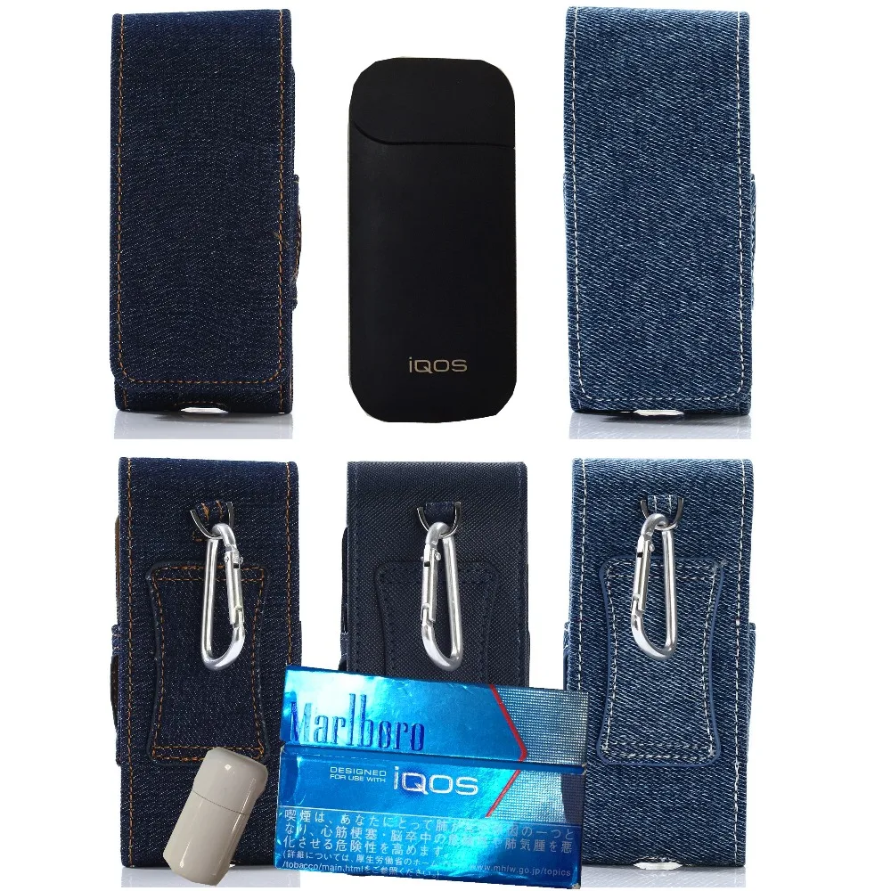 

1pcs/lot free shipping Daul layer Leather Electronic Cigarette Accessories Carrying Case for iQOS Electronic Cigarette
