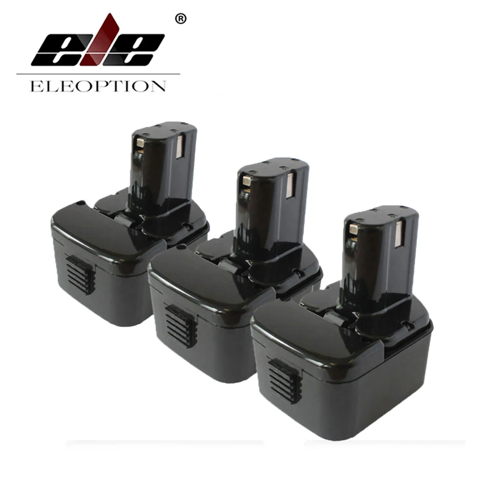 

ELEOPTION 3PCS 12V 2000mAh Battery For HITACHI EB1212S EB1214L EB1214S EB1220BL C 5D 12 Volt