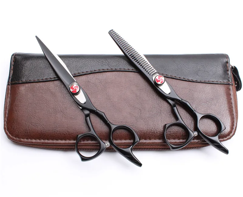 C9017 Hei D 5.5YY C9017 5," 440C настроить логотип Парикмахерские ножницы для резки Thinning ножницы Профессиональные Парикмахерские ножницы - Цвет: C9017 Hei D 5.5YY