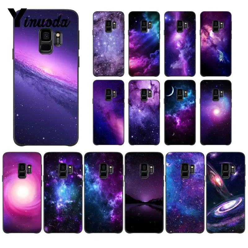 

Yinuoda interstellar Purple Space Star Newly Arrived Black Phone Case for Samsung Galaxy S8 S7 edge S6 edge plus S10 S9 Pluscase