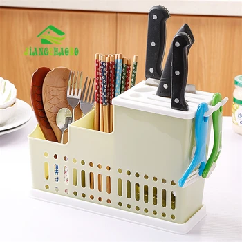 

JiangChaoBo Multifunctional Plastic Chopsticks Drain Chopsticks Tube Kitchen Knife Holder Cutlery Rack Home Chopsticks Holder