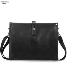 YUPINXUAN Nuevas Carteras de Cuero Real para Los Hombres Bolsas de Mensajero Maletín de Negocios Masculino de Cuero de Vaca Genuino Bolsos Hombre Bolso