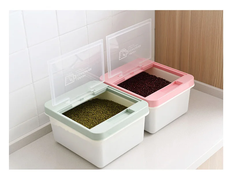 Кухонные коробки для хранения риса Органайзер контейнер для домашнего хранения полипропиленовые ящики для хранения фасоль рис организации BPA бесплатно