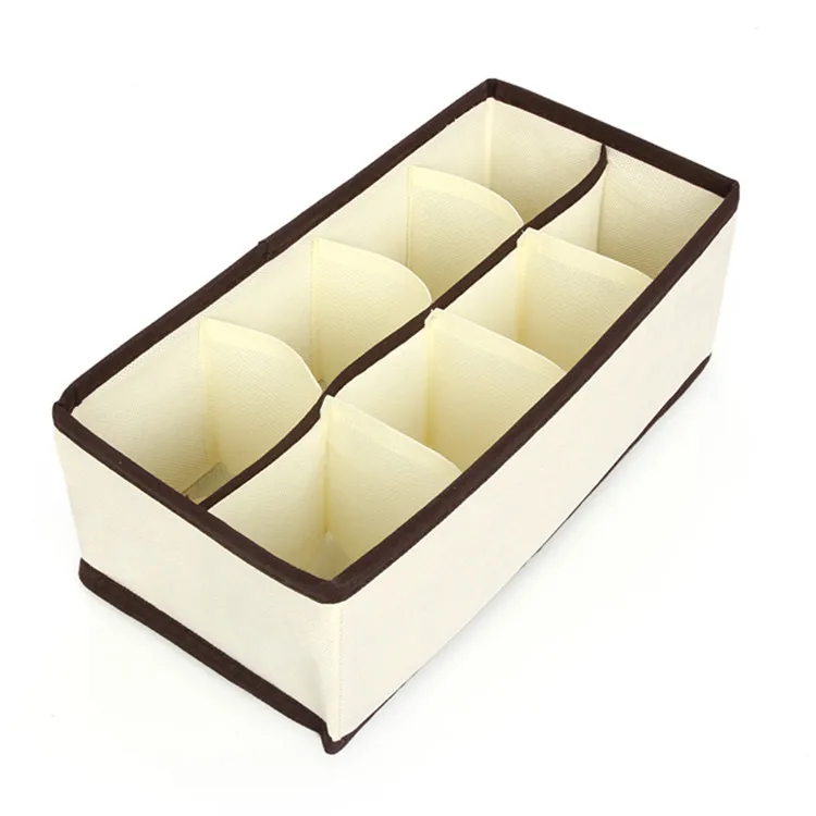 LASPERAL органайзер для ящика шкафа коробки для нижнего белья бюстгальтер для домашнего хранения нетканый органайзер для шарфов, носков и бюстгальтеров коробка для хранения - Цвет: 8grids