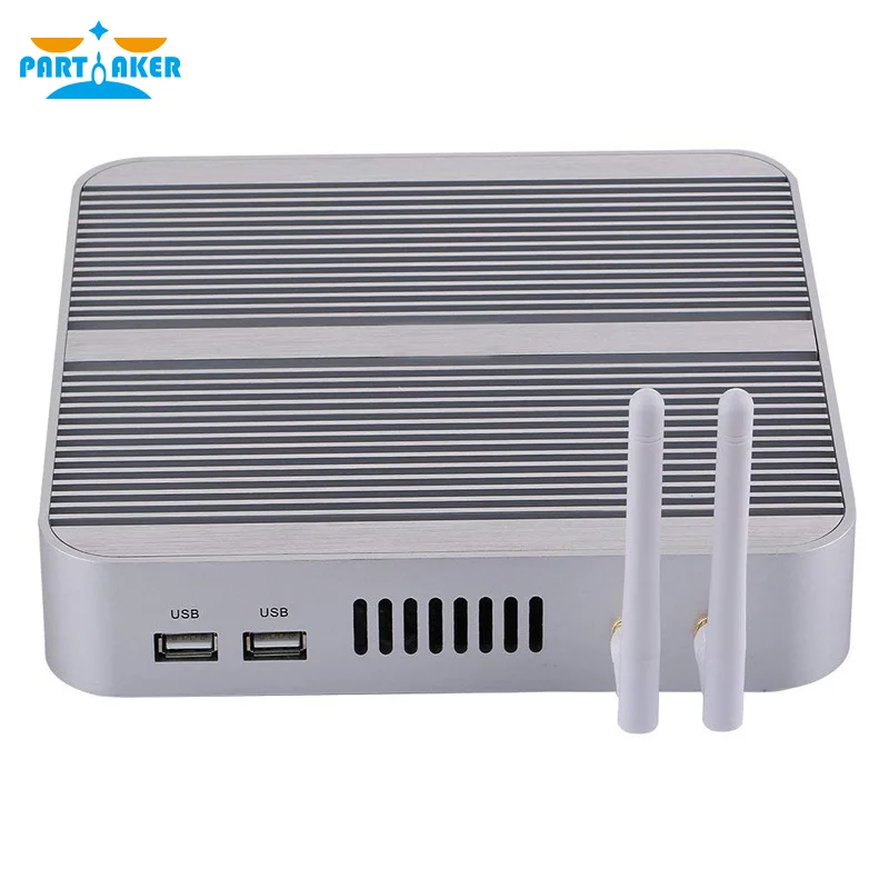 Best Core i3 4005U Partaker Mini PC Windows 10 HDMI VGA dual display port mini HTPC mini computer Linux i3 5005U 4K TV box pc 4