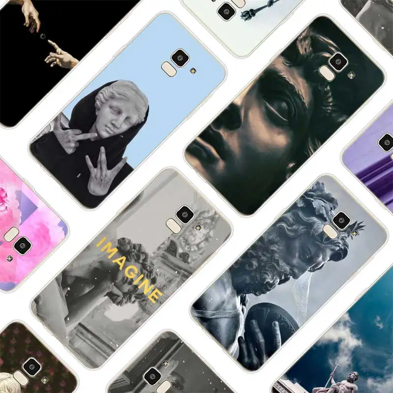 

Silicone Soft Phone Case Retro Vintage Art Statue For Samsung Galaxy j8 j7 j6 j5 j4 j3 Prime Plus 2018 2017 2016