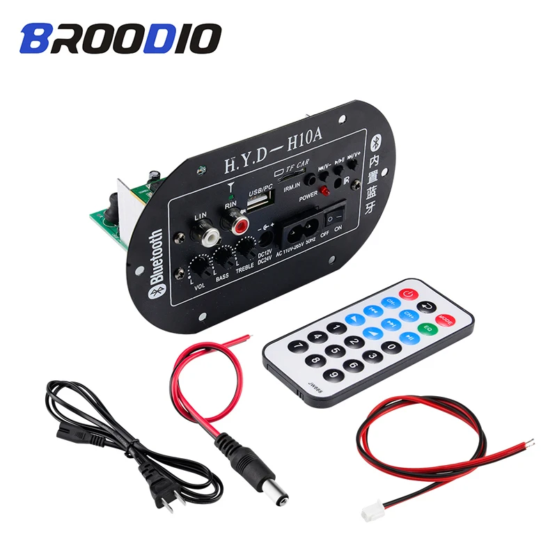 

Subwoofer Amplifier Board Car Bluetooth Audio Amplifiers 12V 24V 220V USB Radio TF Player For 5-10 inch Speaker DIY Amplificador