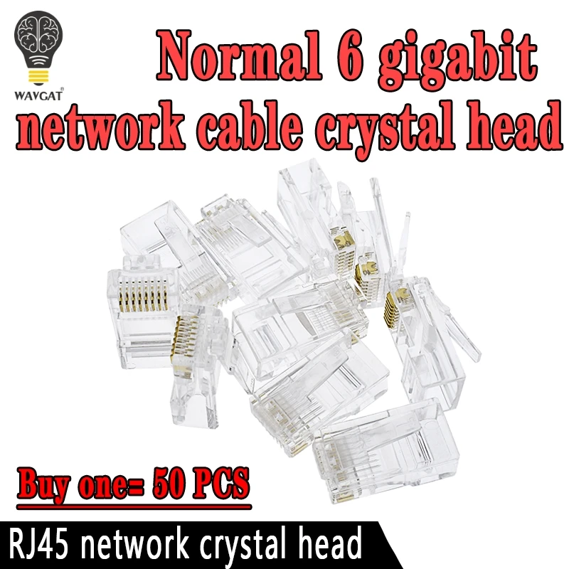 High quality 8P8C RJ-45 Gold plated RJ45 Network Modular Plug Cat5 CAT5e Connector Ethernet Cables Module Plug Network Connector