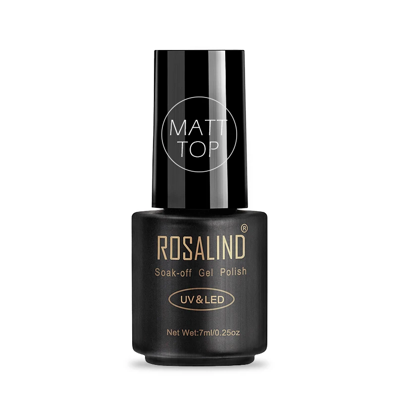 

ROSALIND 7ML Matt Top Coat Nail Polish Lacquer Nail Gel Polish Vernis Semi Permanent Soak Off UV Gel Nail Polish