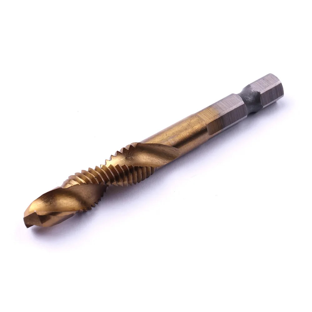 Флейта с шестигранным хвостовиком 1/4 дюйма титановым покрытием|screw thread metric plug|screw