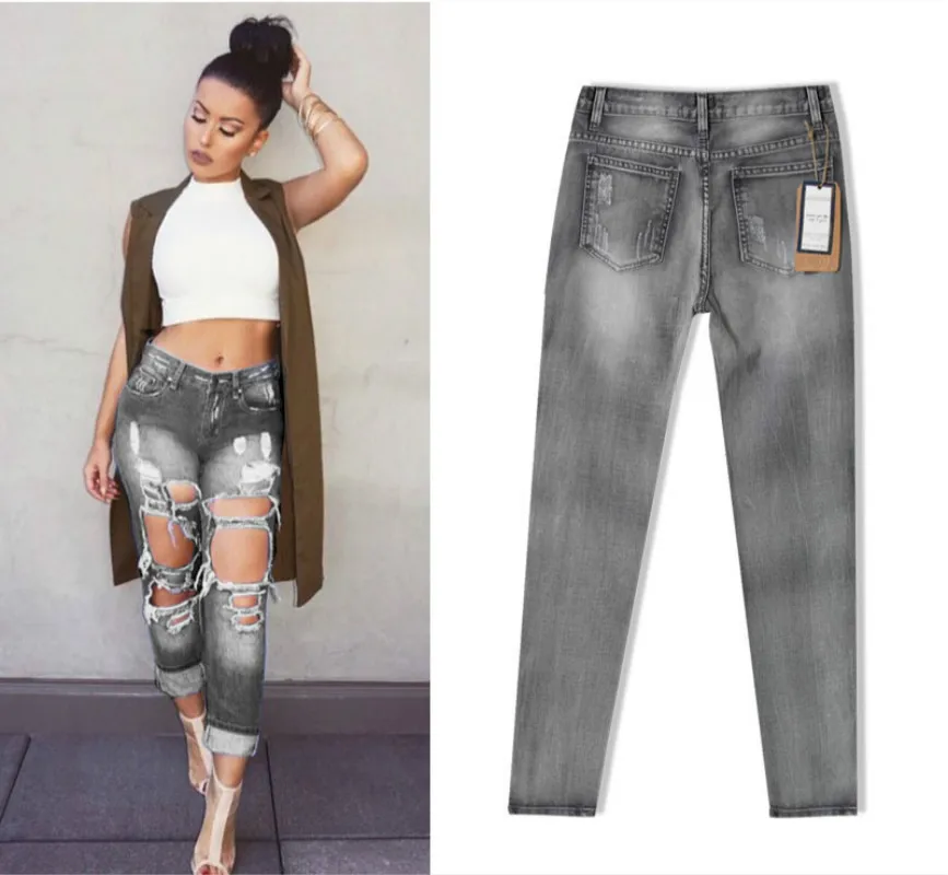 damaged jeans from the 90s