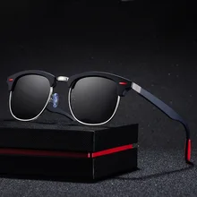 Классические поляризационные солнцезащитные очки с металлической оправой для мужчин и женщин, брендовые дизайнерские солнцезащитные очки без оправы, UV400 Gafas Oculos De Sol P3016