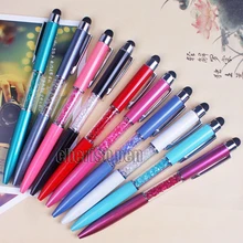 Продвижение Touch Diamond Хрустальная Шариковая ручка для Iphone Ipad записи канцелярские принадлежности маркеры роллер ручки