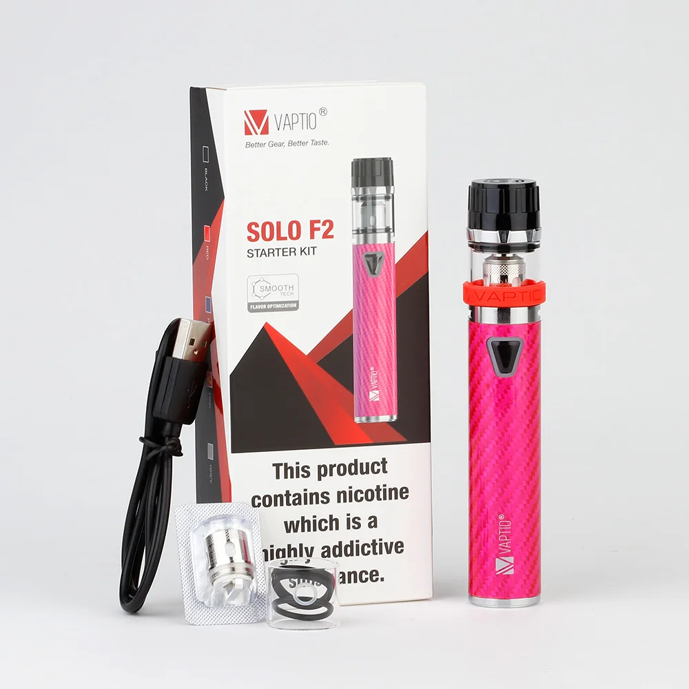 Vape испаритель ручка 2200 мАч Vaptio SOLO F2 комплект мод 50 Вт катушка 0 25 Ом двухъядерный