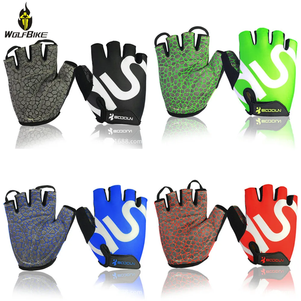 

Inner Shockproof SBR Pad Mens Cycling Gloves Half Finger Breathable Ultralight Motorbike Scooter Bicycle MTB Bike Sports Gloves
