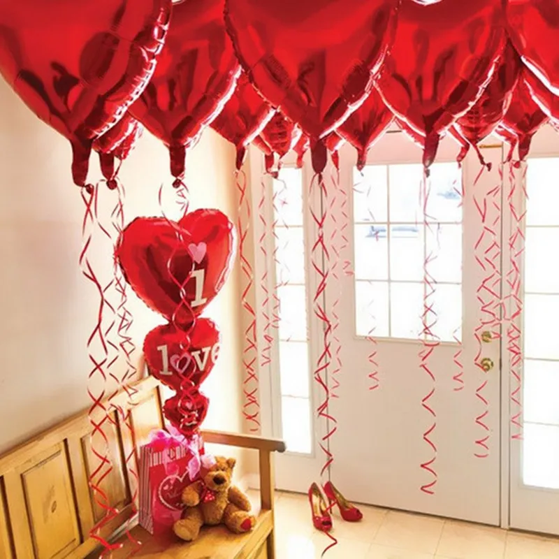 Свадебный шар суперразмера 75 см в форме красного сердца, фольгированный шар, свадебное украшение, сказать любовь, свадьба, надувные вечерние шары