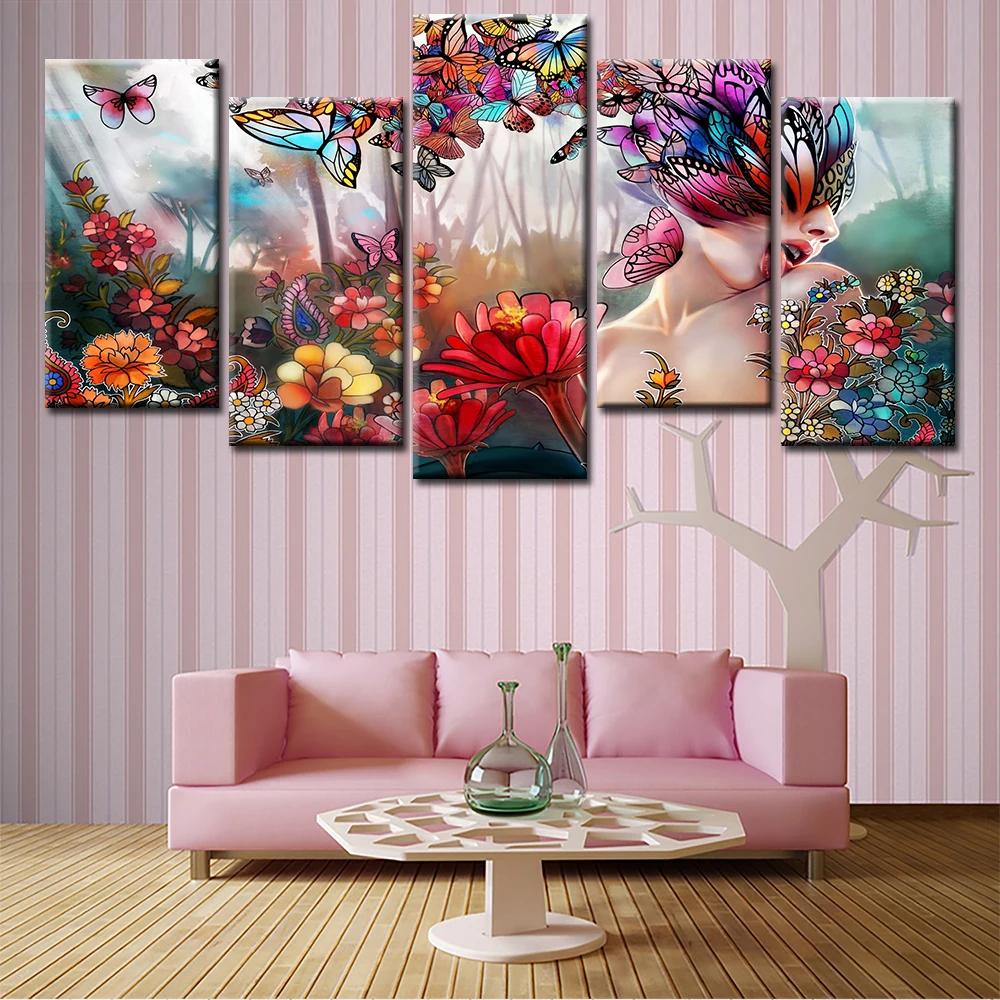 HD-Printed-Abstract-butterfly-girl-Painting-on (4)