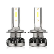2 pezzi H1 H7 H11 9005 9006 12 V LED Hadlight LED Mini Faro Lampadine 6000 K Bianco di Chip COB auto di Guida Lampade Per Auto-styling