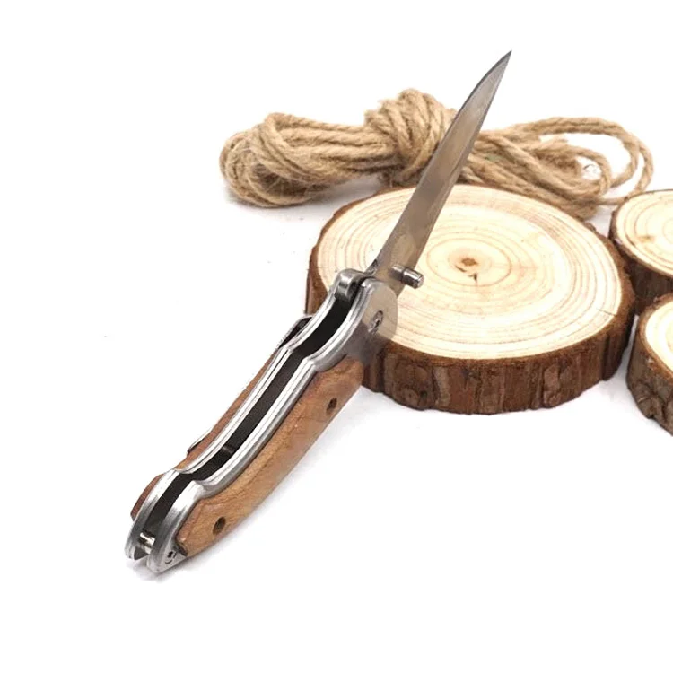 Охотничий складной нож для кемпинга, выживания, EDC, ручные карманные ножи, тактический боевой инструмент, 7CR18MOV, дамасская деревянная ручка