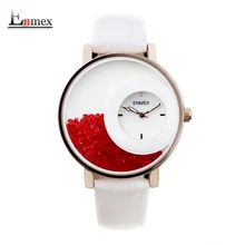 2016 festival Memorial Day cadeau Enmex femmes lumineux mains Cygne Lac montre-bracelet Sable bouteille mode quartz diamant montres
