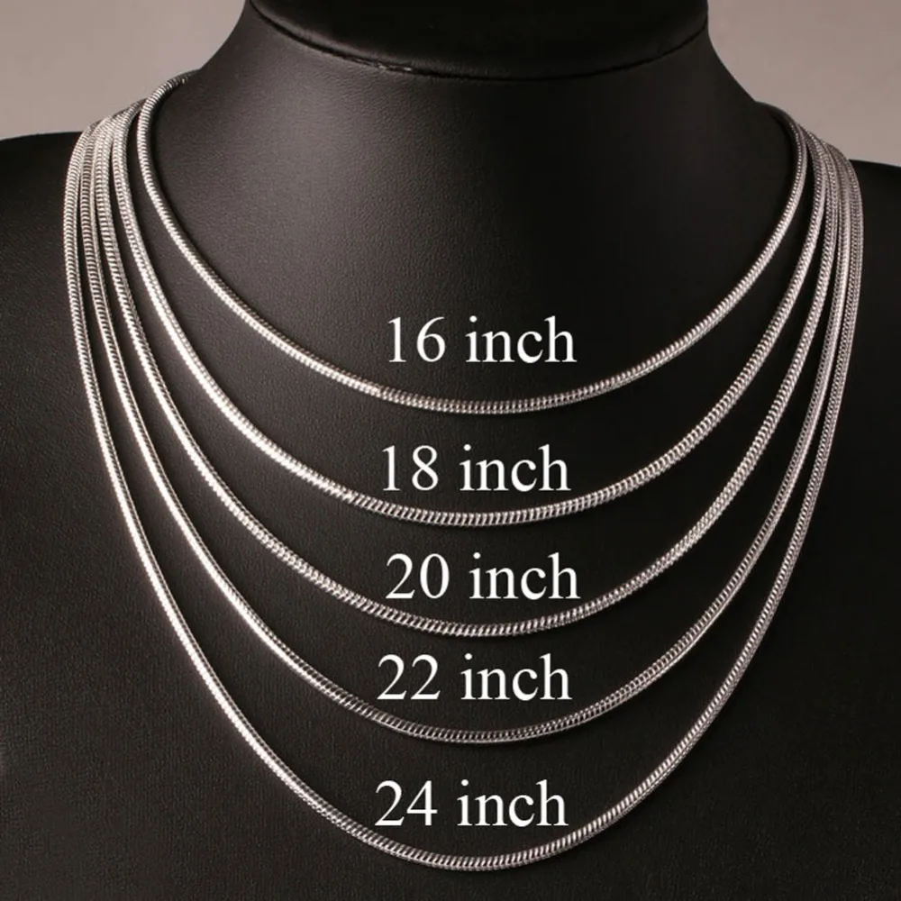 

1 pcs Cheap Hot 3MM Thin silver Snake Chain Jewelry Findings 16"18"20"22"24" Wholesale price 925 jewelry