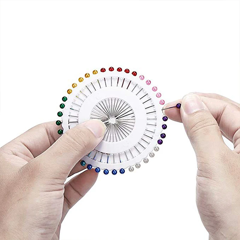 LMDZ 40/120/240/480Pcs Sewing Pins Straight Pins Head pins Colorful White Round Pearl Head Dressmaking Quilting Pins for Crafts