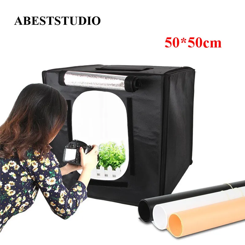 

50*50*50 CM ABESTSTUDIO LED Photo tent LED Photo Studio Softbox Light Tent Soft Box