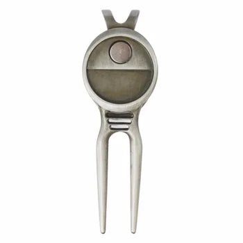 

PINMEI Golf Magnetic Divot Repair Tools With Money Clip Stock Golf Pitch Fork Pith Fix Tool Golf Accessorie Antique Silver Color
