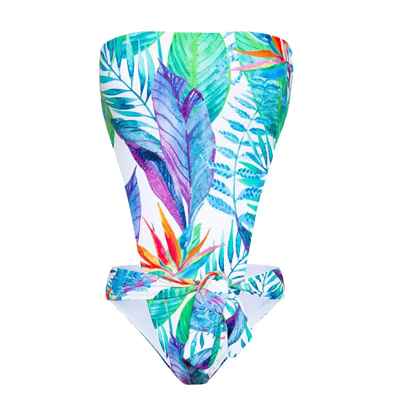Minimalism-Le-2018-New-One-Piece-Swimsuit-Sexy-Bandage-Bikini-Print-Swimwear-Women-Floral-Bikini-Set