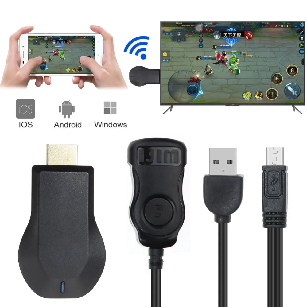 TOP 1 New TV Stick Android Smart Airplay 1080P Wireless WiFi Display TV Dongle Receiver HDMI TV Stick for Smart Phones Tablet PC