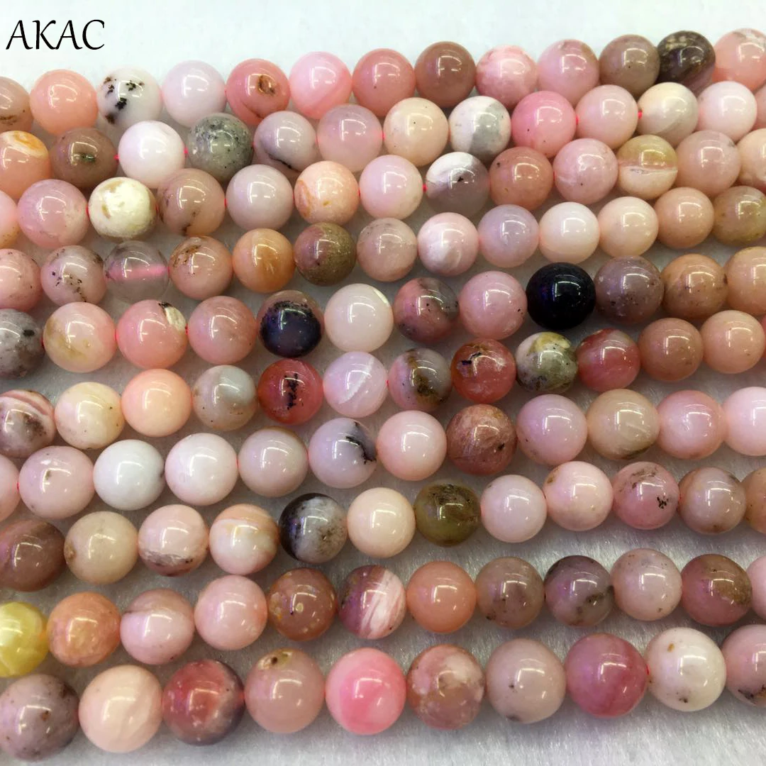 

Free shipping AB natural pink opal stone loose beads 6/8/10/12mm semi gemstone pink opal for diy making semi precious gemstone