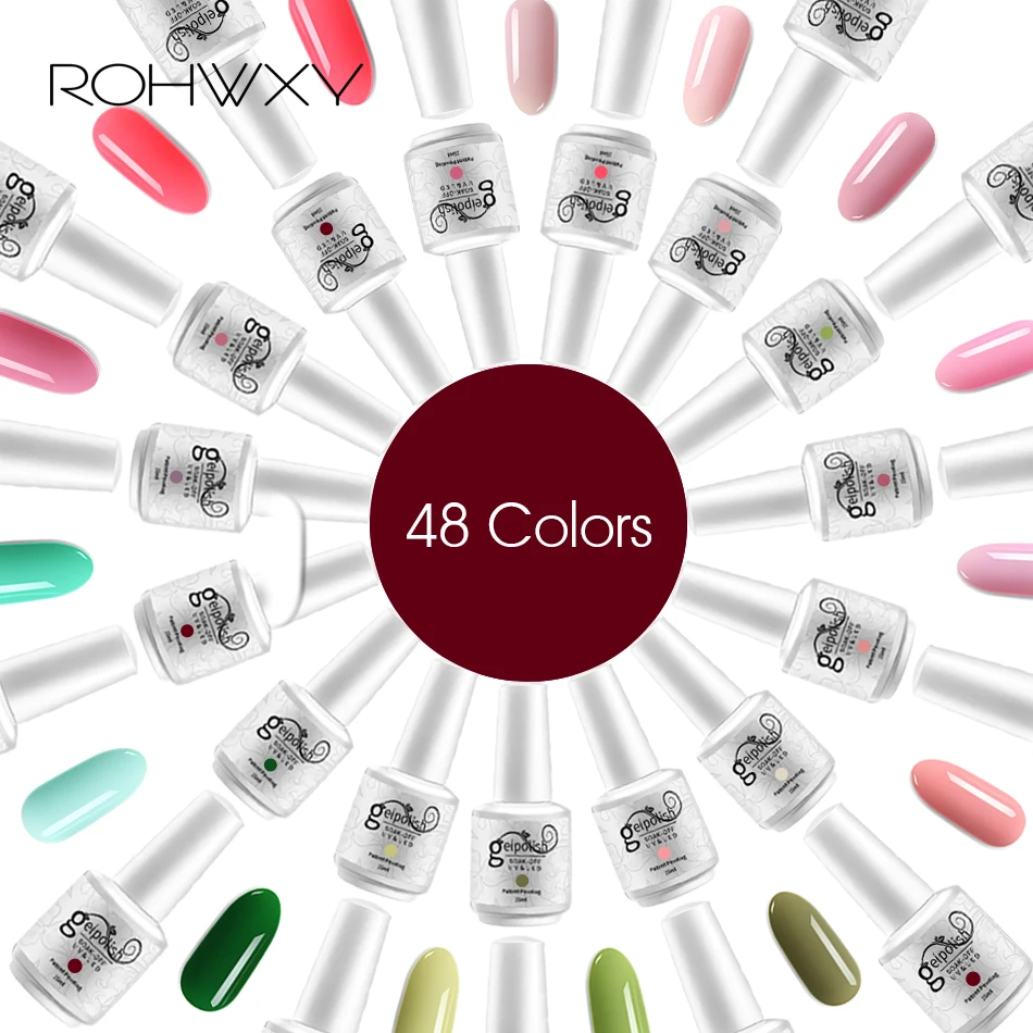 ROHWXY 48 الألوان الأشعة فوق البنفسجية هلام مسمار البولندية 15 مللي هلام محظوظ أعلى قاعدة معطف هلام الطلاء لمسمار الفن شبه permanet مسمار البولندية ج... ROHWXY 48 الألوان الأشعة فوق البنفسجية هلام مسمار البولندية 15 مللي هلام محظوظ أعلى قاعدة معطف هلام الطلاء لمسمار الفن شبه permanet مسمار البولندية ج...
