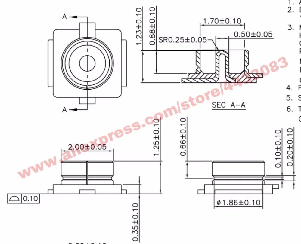 U.FL-R-SMT U.FL IPEX  IPX socket connector RF Coaxial Connectors Antenna Block (5)