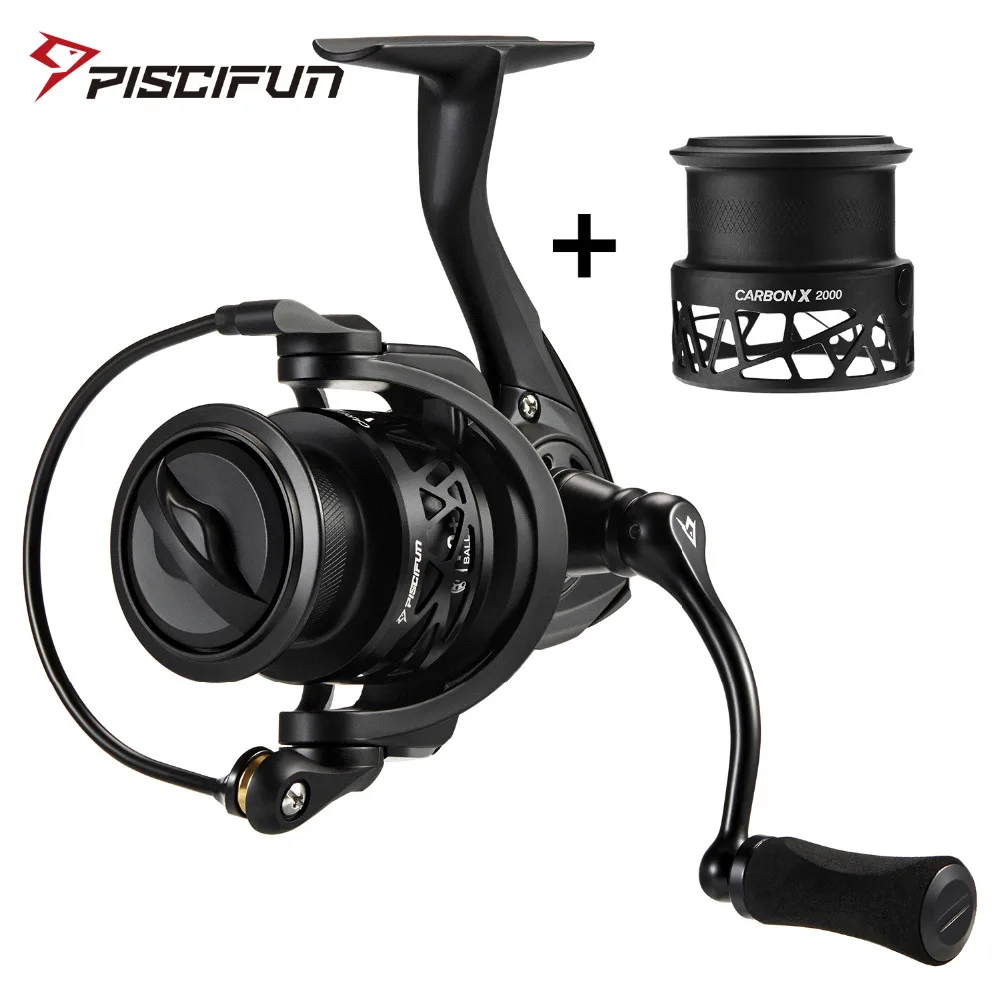 Piscifun Carbon X Spinning Reel With Spare 1000 2000 3000 Shallow 4000 Standard Spool 5.2:1 6.2:1 Gear Ratio 11 BB Fishing Reel