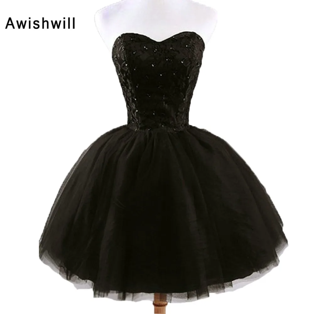 

Real Photo Strapless Lace-up Back Beading Lace Tulle Ball Gown Cocktail Dress Short Party Dress for Graduation Vestido Coctel